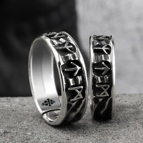 Justerbar Herre Ring Viking Runes