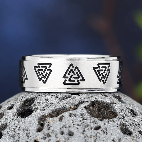 Vikingestil Valknut Ring til Mænd