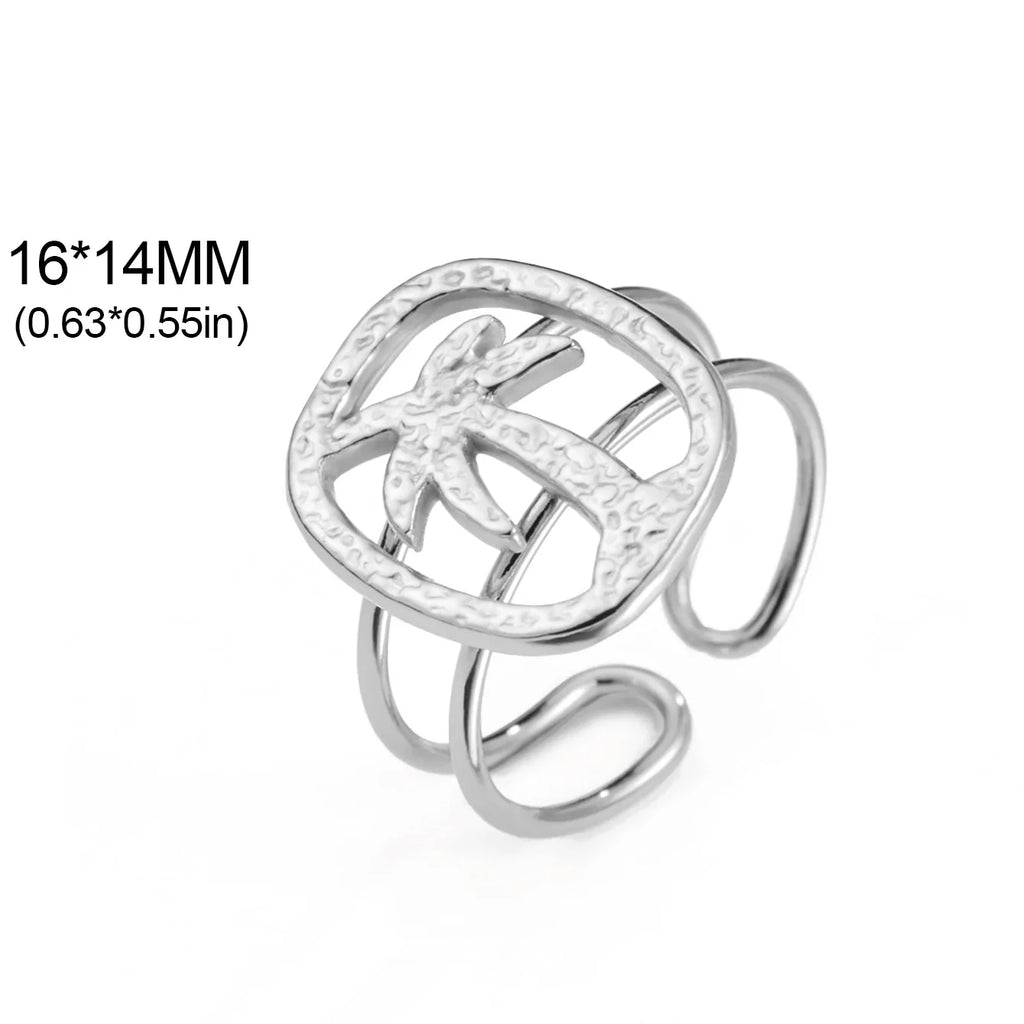 Ring med palmemotiv