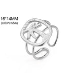 Ring med palmemotiv