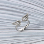 Ring med englevinger og strass