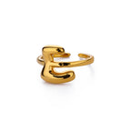 Justerbar personlig ring med initial e