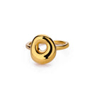 Justerbar personlig ring med initial o