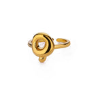 Justerbar personlig ring med initial q