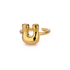 Justerbar personlig ring med initial u