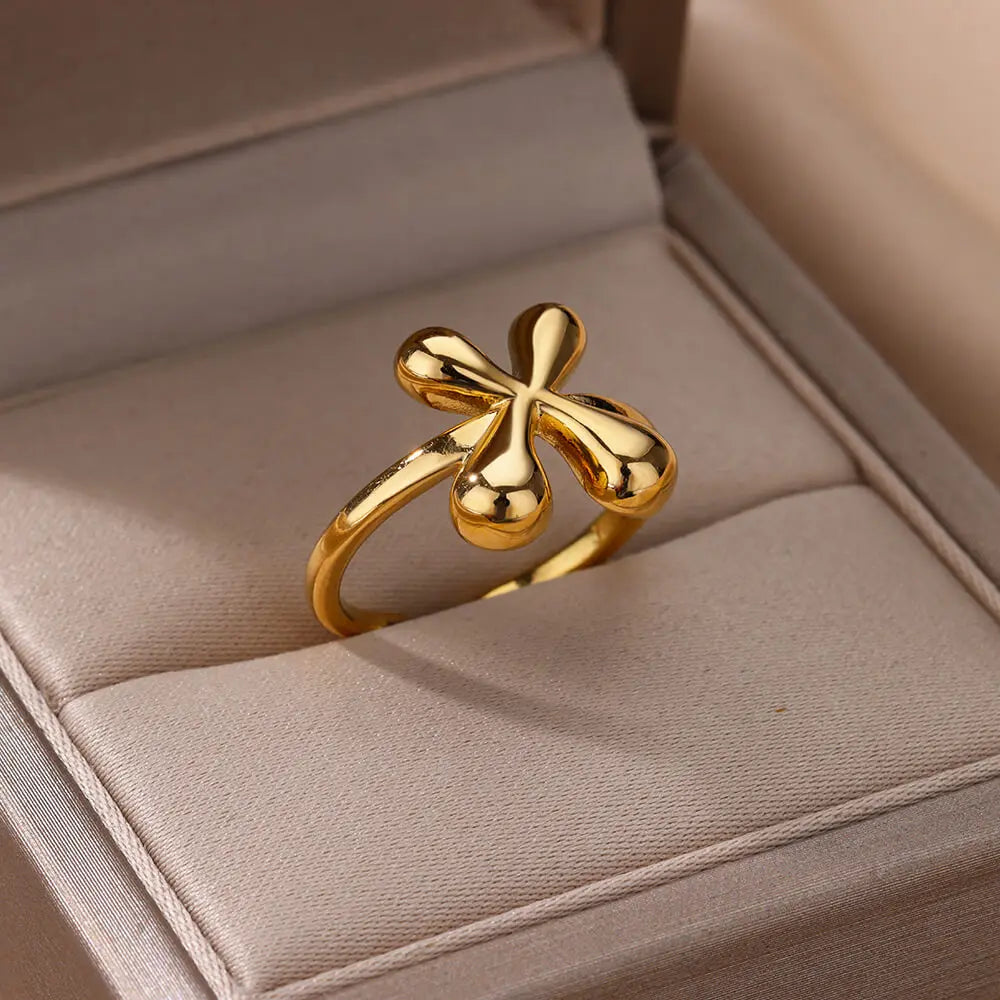 Justerbar personlig ring med initial