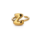 Justerbar personlig ring med initial z