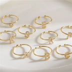 Justerbar personlig ring med initial