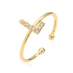 Justerbar personlig ring med initial l
