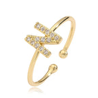 Justerbar personlig ring med initial n