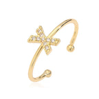 Justerbar personlig ring med initial x