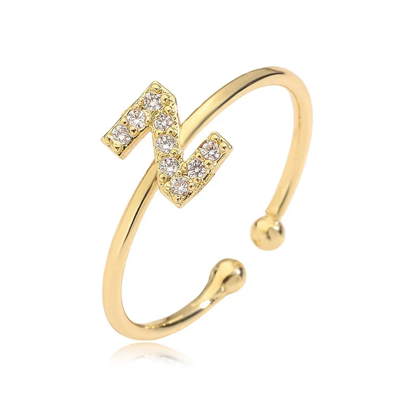 Justerbar personlig ring med initial z