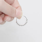 Prsten Antistresový kroužek a otáčející se perly pro muže nebo ženy stříbrný