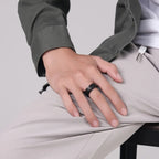 Prsten Antistresový Otáčivý Oko černý