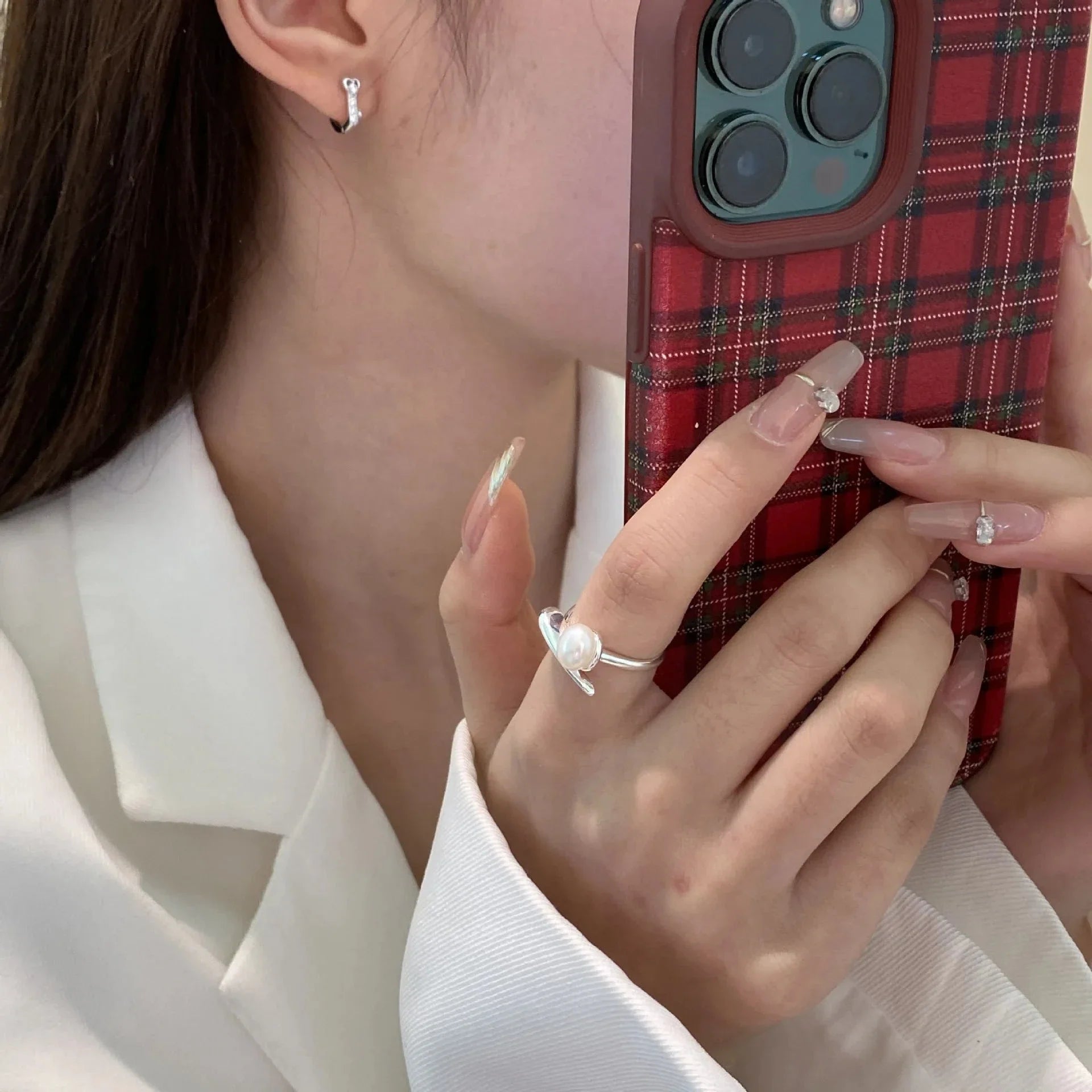 Půvabný prsten s perlou pro ženy