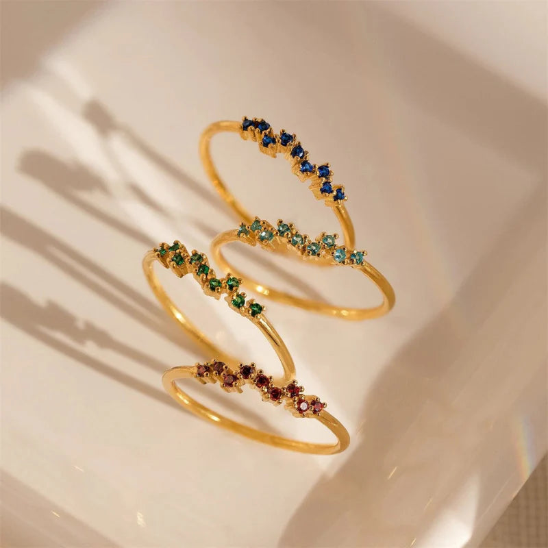 Bague Anneau avec Zircon Pierre de Naissance