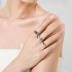 Farget zirkon fødselsstensring