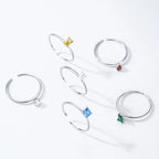 Farget zirkon fødselsstensring