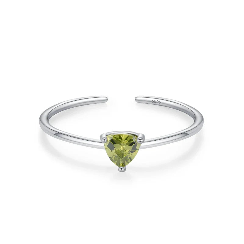 Bague Anneau en Zircon Coloré Pierre de Naissance