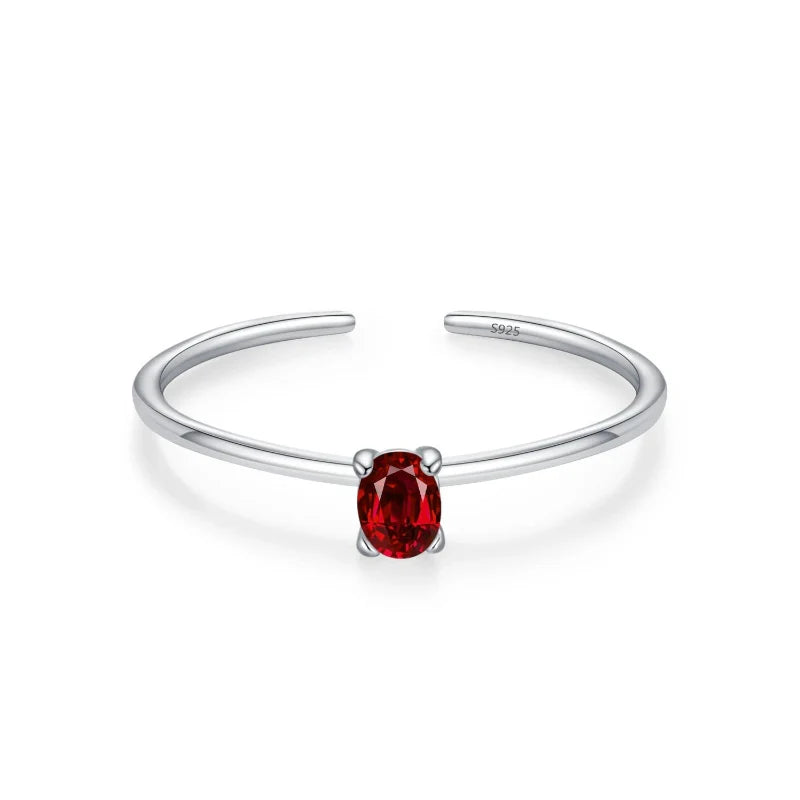 Bague Anneau en Zircon Coloré Pierre de Naissance