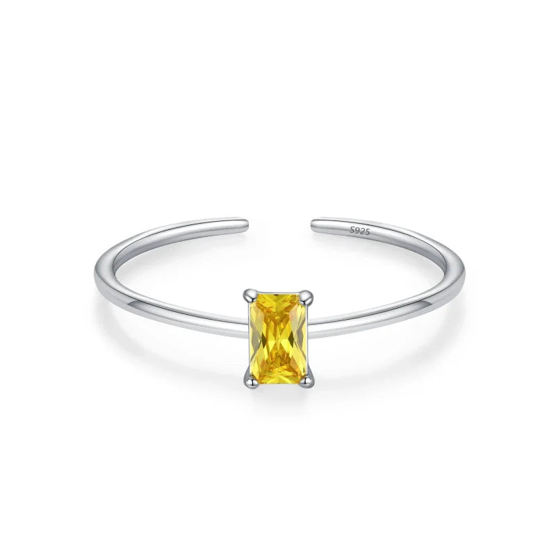 Bague Anneau en Zircon Coloré Pierre de Naissance