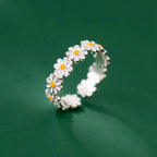 Ring med margueritblomster