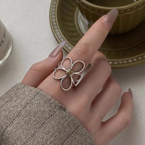 Ring Stor Elegant Blomst