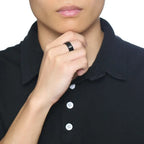 Ring Herre Anti-Stress Drejende sort