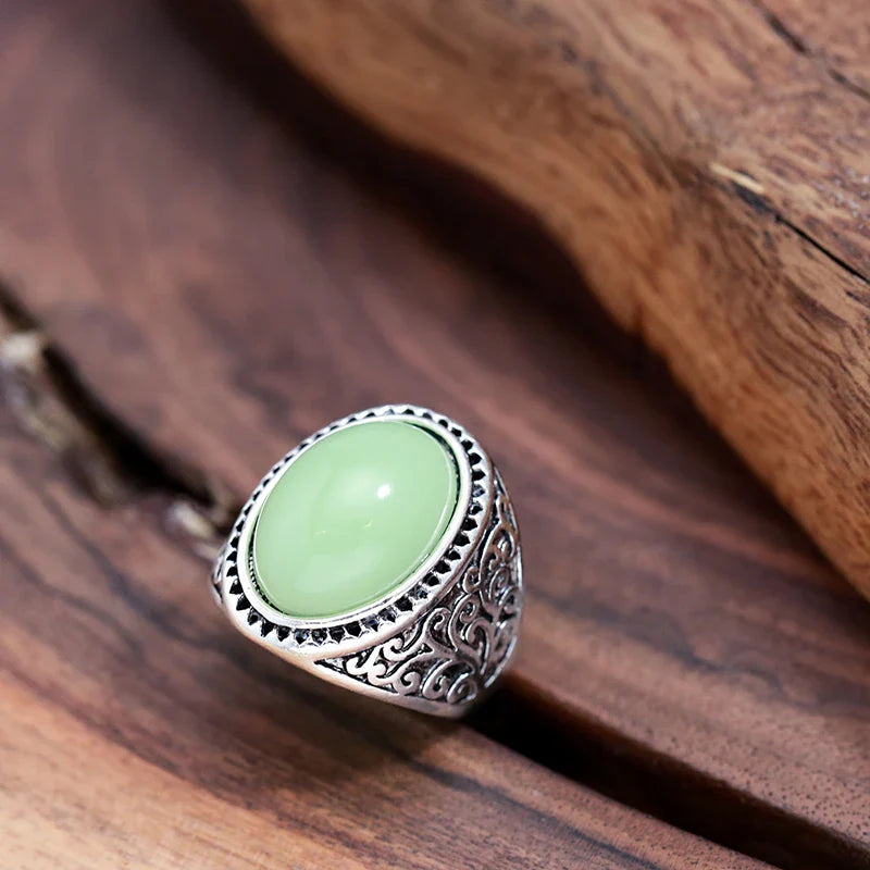 Bague Anneau Ovale Ethnique