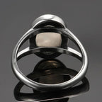 Oval ring kvinne månestein