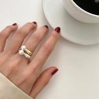 Prsten pro ženy s bílou perlou stříbrný