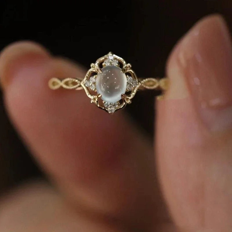 Bague Anneau pour Femme Pierre de Lune