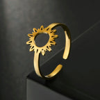 Prsten Sluneční kruh pro ženy zlatý
