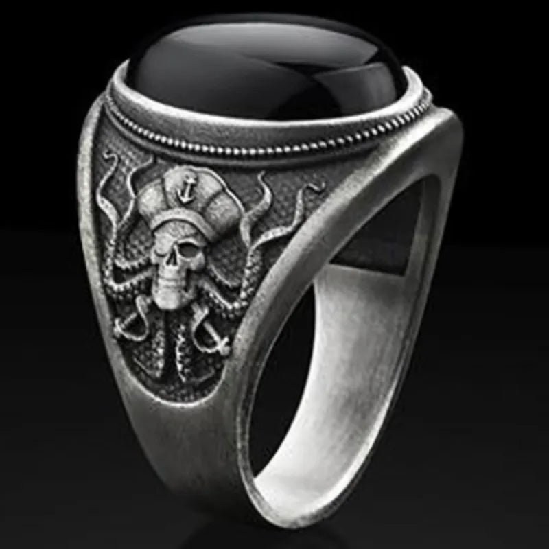 Bague Anneau Tête de Mort Pirate