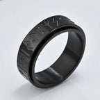 Viking Ring for Menn Anti-Stress Roterende Svart