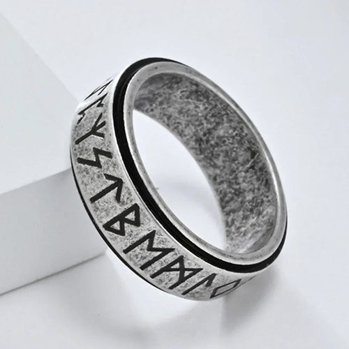 Viking Ring for Menn Anti-Stress Roterende Grå