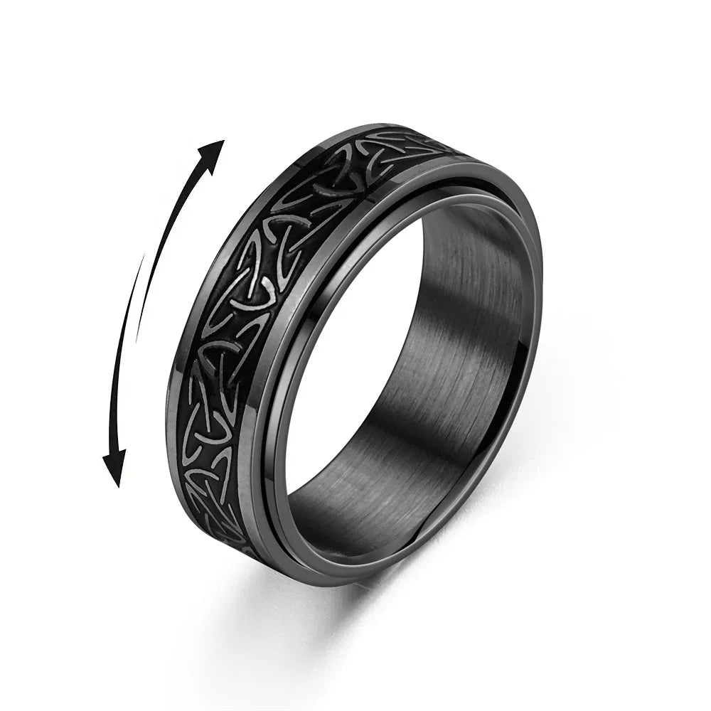 Viking Anti-Stress Ring til Mænd og Kvinder sort