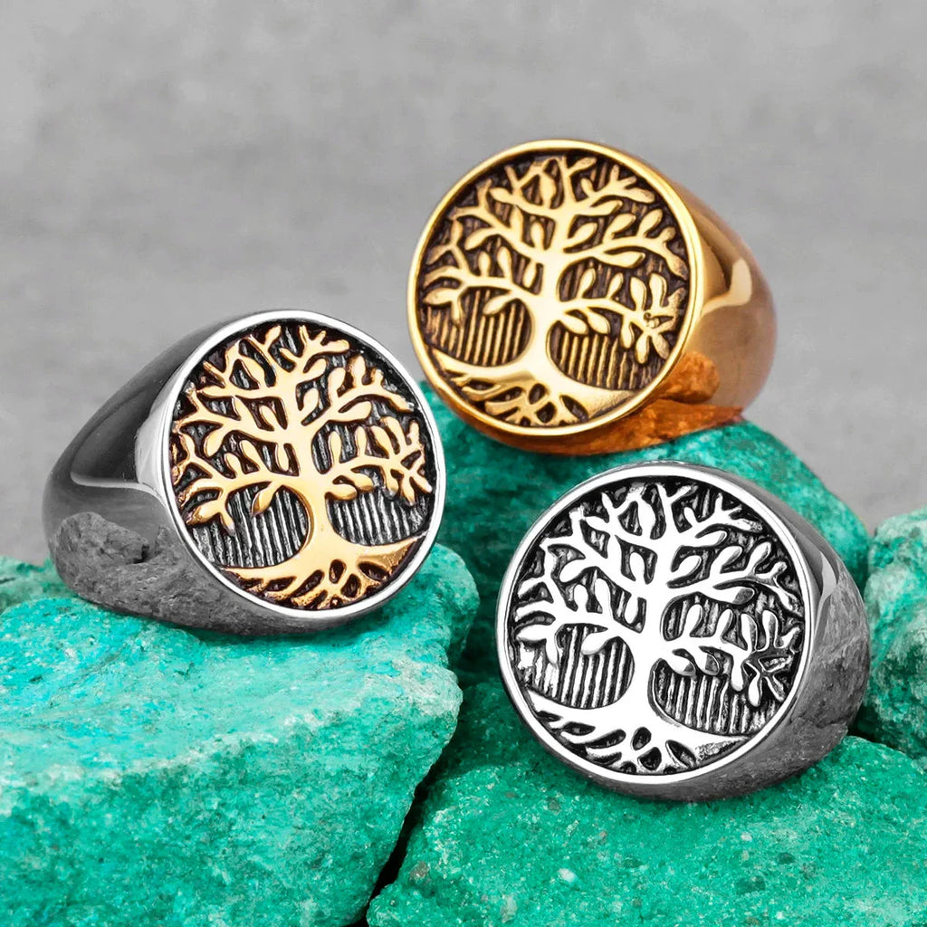 Bague Arbre de Vie pour Homme argent