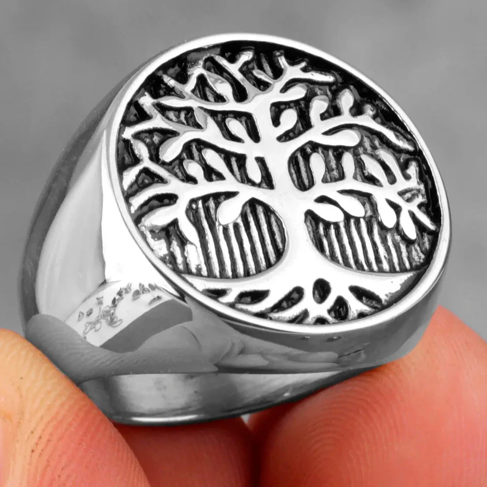 Bague Arbre de Vie pour Homme argent