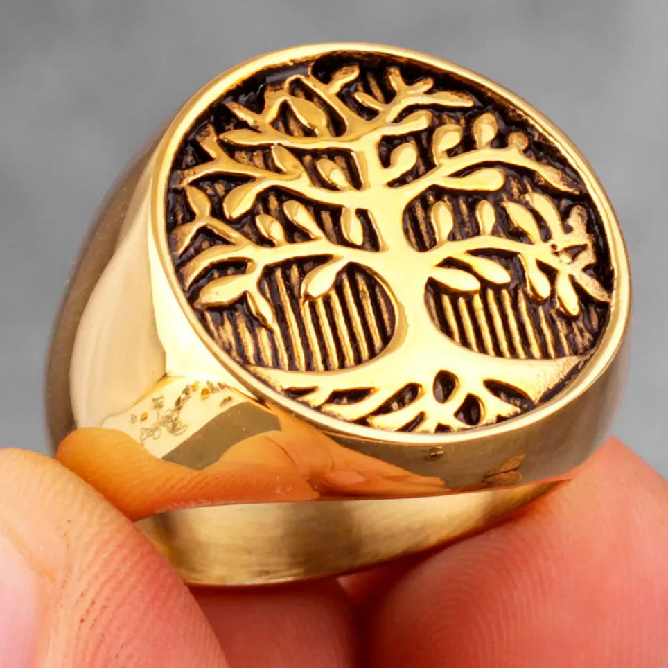 Bague Arbre de Vie pour Homme or
