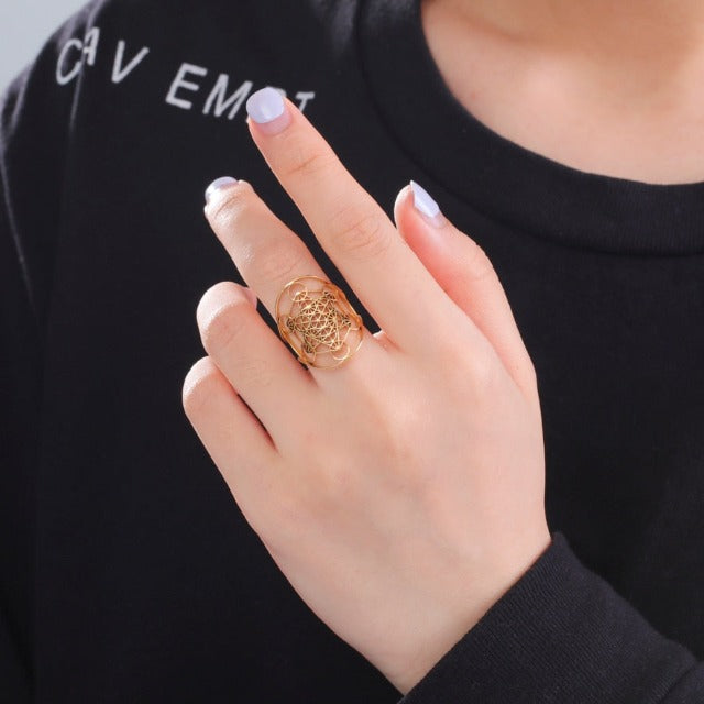 Ærkeengel Metatron ring i guld