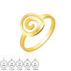Damering med spiraldesign i rundt guld
