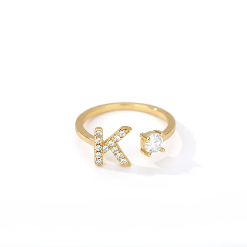 Personlig ring med initial k