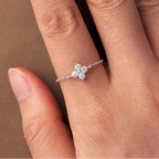 Prsten se čtyřlístkem ze zirkonu