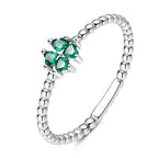 Prsten se čtyřlístkem zeleným