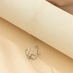 Prsten se čtyřlístky na štěstí stříbrný