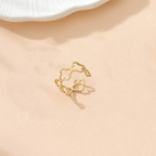 Prsten se čtyřlístky na štěstí zlatý