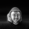 Buddha ring sølv guld 