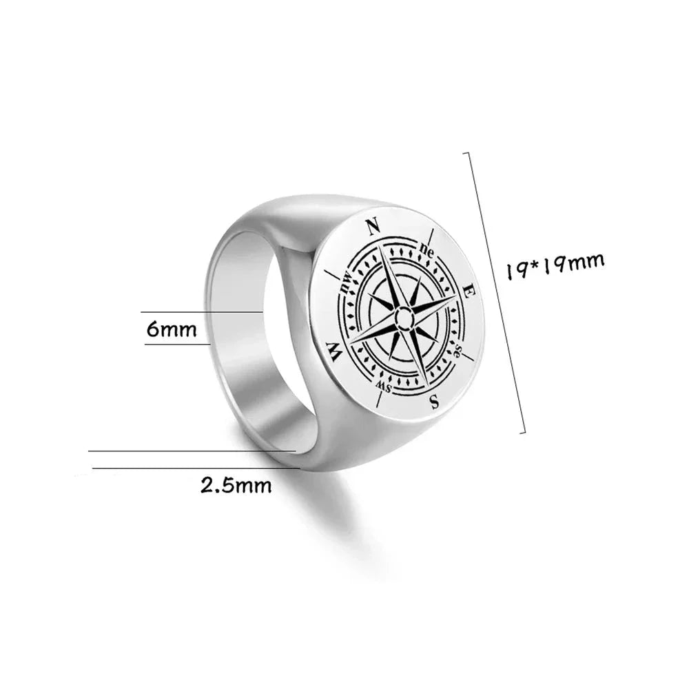 Kompasring Kompas Rose des Vents