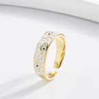 Prsten proti zlému oku modrý turecký prsten bílý